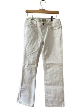 White House Black Market WHBM Y2K Boot Cut Jeans Winter White